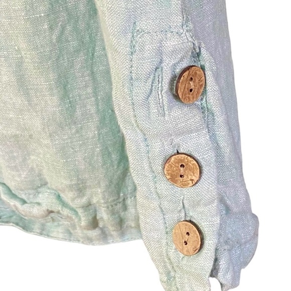 Nicole Miller 100% Linen Summer Dress Women's Sz L Sleeveless V Neck Minimalist - Picture 5 of 6